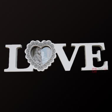 MSV27 DREWNIANA RAMKA &quot;LOVE&quot;