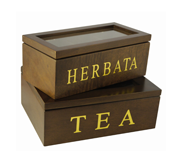 Drewniane pudełka na herbatę